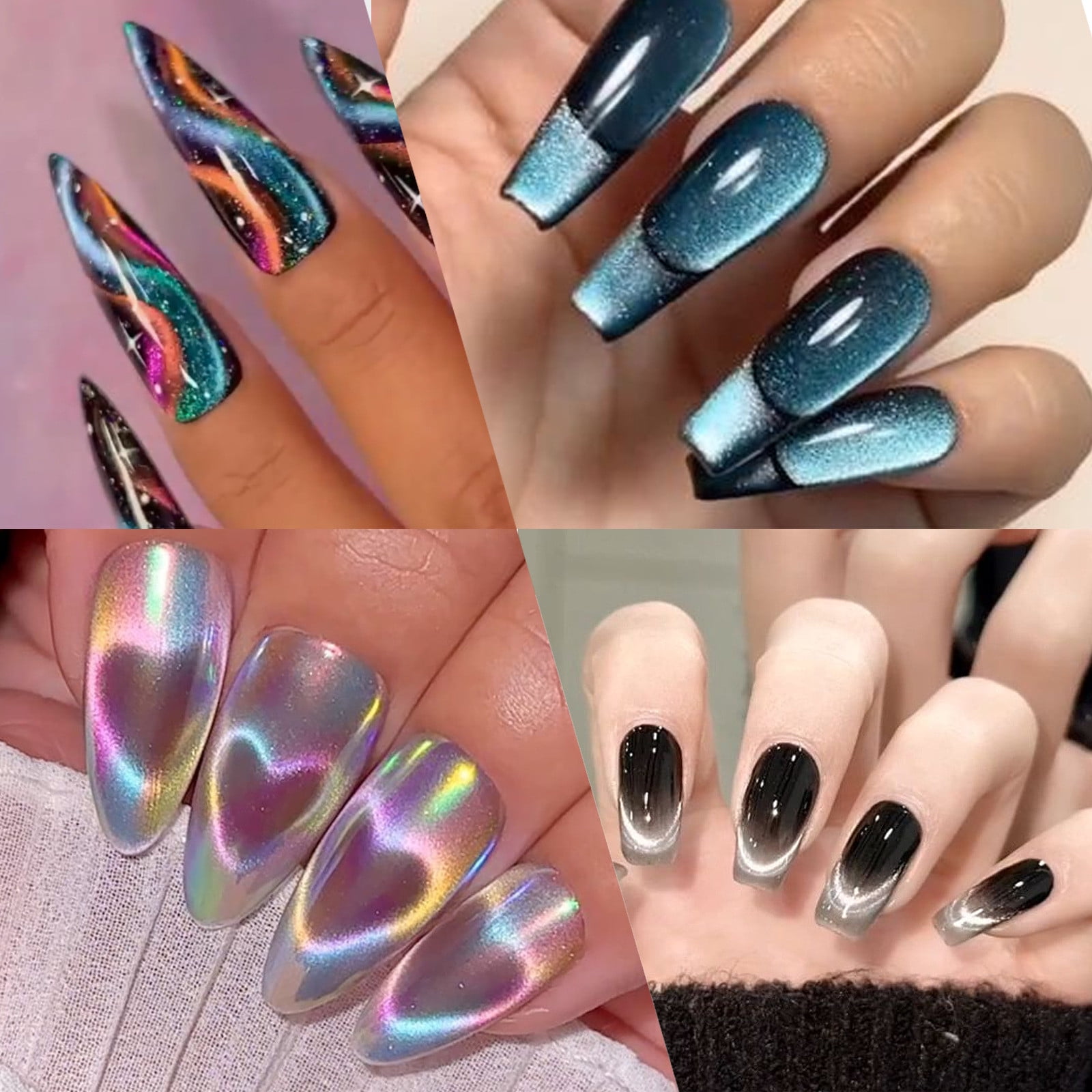 HHBEAUTY 6 in 1 Nail Magnet, Cat Eye Gel Nail Polish Magnet for