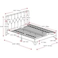 thumbnail image 3 of CorLiving Nova Ridge Luxurious Upholstered Full Size Platform Bed Frame with Headboard - Platform Design, No Boxspring Required, Perfect for Full Bed, Sturdy Full-Size Headboard and Frame Combination, 3 of 9