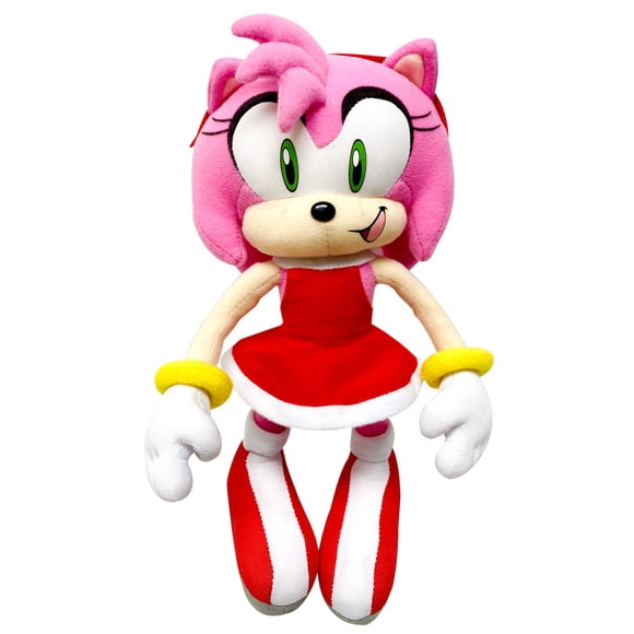 GE Animation GE-52635 Sonic The Hedgehog 9" Amy Rose in Red Dress Stuffed Plush