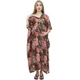 thumbnail image 1 of Bimba Robe Maxi de Maternité Imprimée à Cordon, Brun, pour Mamans, Kaftan d'Allaitement-22, 1 of 7
