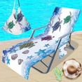 thumbnail image 4 of HOARBOEG Beach Chair Cover With Side Pockets Microfiber Chaise Chair Towel Cover For Sun Lounger Pool Sunbathing Garden Beach Hotel Easy To Carry Around, 4 of 6