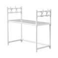 thumbnail image 2 of Iumwxz Microwave Oven Shelf Multi Layer Countertop Kitchen Organizer No Drill Easy Install Durable Space Saving Storage Rack Spice Towel Appliance Holder with Hooks 1 Piece White A, 2 of 7