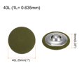 thumbnail image 2 of Unique Bargains 10pcs 40L Fabric Cloth Covered Button 25mm Round Metal Shank Sewing Buttons for Suits Dress Blouses, Navy Green, 2 of 5