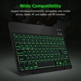 thumbnail image 3 of 10 inch Wireless BT Keyboard Ultra-thin Rechargeable BT Keyboard Three-system Compatible Mixed Light Effect Black, 3 of 8