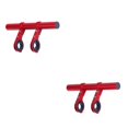 thumbnail image 1 of relayinert Bicycle Handlebar Extender with Double Clamps Front Flashlight Extension Bracket Mounting Rack Adapter Supplies Red Aluminum Alloy 2Set, 1 of 6