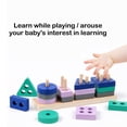 thumbnail image 4 of Mikilon Wooden Educational Toys, Shape Color Sorting Preschool Stacking Blocks Puzzles Toys for Age 1 2 3, 4 of 9