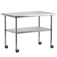 thumbnail image 1 of Yiwa Stainless Steel Prep Table, Adjustable Lower Shelf, for Kitchen, Restaurant, Home, Garage, Hotel, 1 of 6