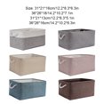 thumbnail image 3 of relayinert Contenant de Rangement pour l'Organisation et Poignée en Corde Robuste Boîte de Rangement Pliable Brun 31*21*13 1 Ensemble, 3 of 6