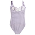thumbnail image 4 of One Piece Ruched Swimsuit Women Striped Bathing Suits Twist Summer Beach Swimming Suit with Removable Chest Pad (XX-Large, Purple), 4 of 6