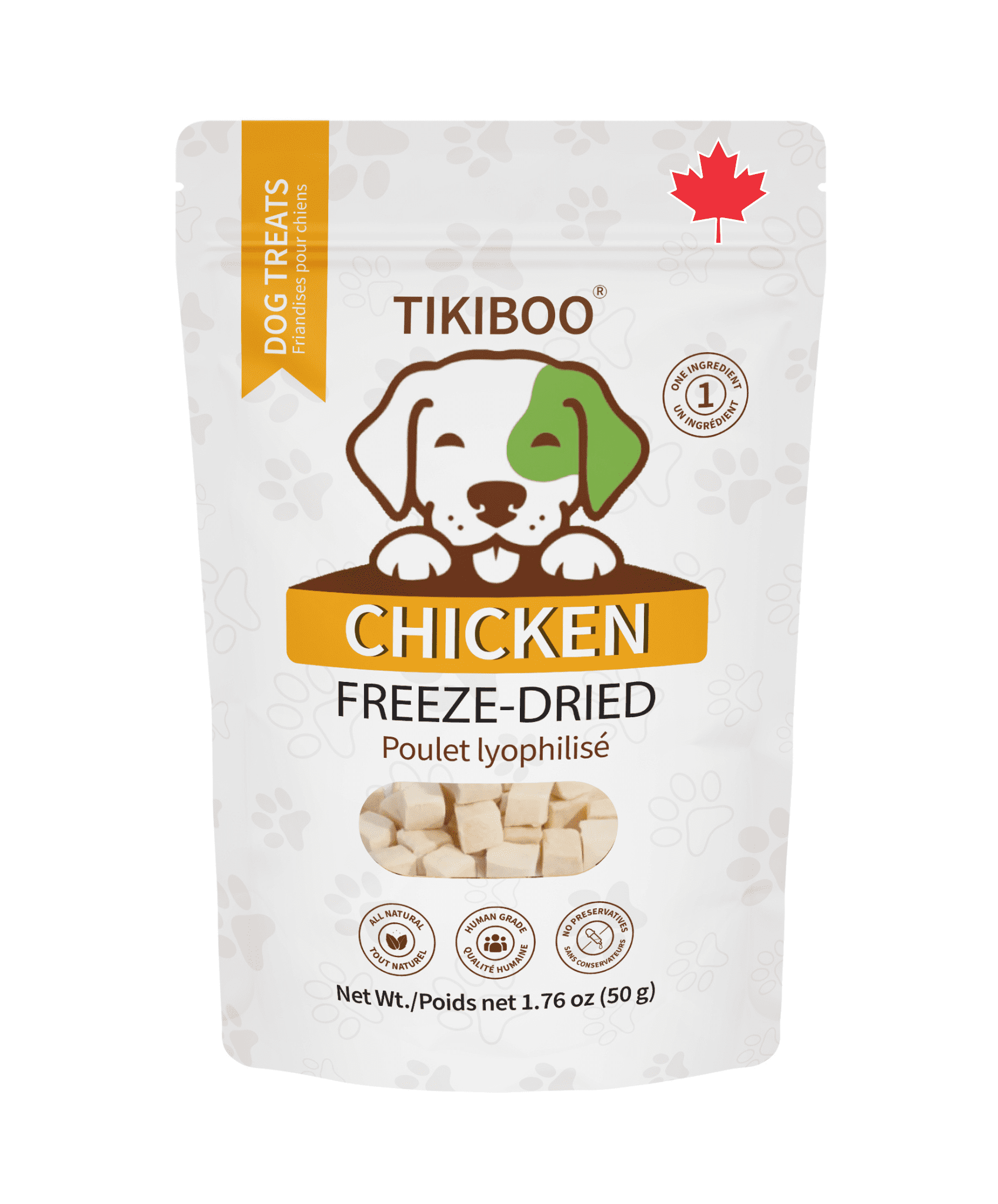 TIKIBOO Dog Treats Chicken Freeze Dried Training Topper 50g