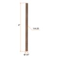 thumbnail image 2 of Unique Bargains 12pcs 1/4x4' Carbon Steel Fully Threaded Rod Bar Studs for Furniture Mounting Assembly, 2 of 4
