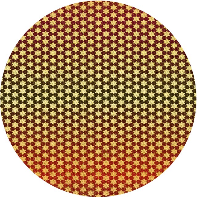 Ahgly Company Machine Washable Indoor Round Transitional Golden Brown Yellow Area Rugs, 3' Round