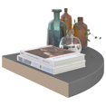 thumbnail image 5 of vidaXL Floating Corner Shelves 4 pcs High Gloss Grey 35x35x3.8 cm MDF, 5 of 5