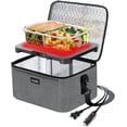 thumbnail image 1 of Aotto Portable Oven, 12V, 24V, 110V Portable Food Warmer, Mini Personal Microwave Heated Lunch Box for Work Reheating and Cooking Meals in Truck, Vehicle, Travel, Camping, Picnic, Gray, 1 of 7
