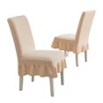 thumbnail image 1 of 2Pcs Chair Covers for Dining Room Chair Covers With Skirt Dining Chair Covers Stretch Kitchen Chair Covers, 1 of 5