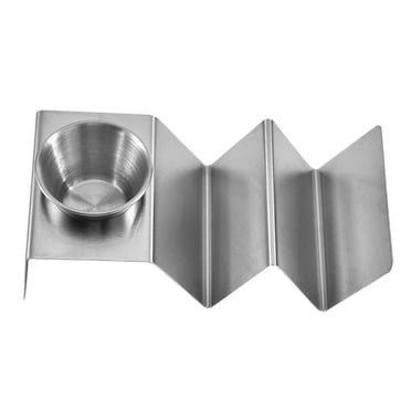Taco Holder Tortilla Warmer Tray, Certified Stainless Steel 3-Tier Food Holding Station for Tacos, Quesadillas, Restaurant Kitchen Equipment A