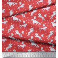 thumbnail image 2 of Soimoi Modal Satin Fabric Dot,Star & Unicorn Animal Print Sewing Fabric Yard 42 Inch Wide, 2 of 3