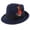 Navy blue, variant on Men's Women' Felt Feather Fedora Hat Vintage Panama Trilby Hat - Black, as described