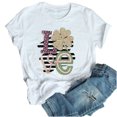 thumbnail image 1 of Birdeem T-Shirt Décontracté pour Femmes Imprimé Jour de la Saint-Patrick à Manches Courtes, 1 of 7