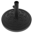 thumbnail image 4 of Socle de parasol de patio rond en résine avec revêtement en poudre 11,7&nbsp;kg HOMETRENDS, noir, 4 of 7