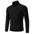 thumbnail image 1 of LOVZFMLL Chandails pour Hommes, Col Roulé Côtelé Uni, Chandail à Enfiler, Mode Décontractée Basique de Tous les Jours Demi-Fermeture Éclair pour Superposition, Hauts d'Hiver Chauds, Vêtements d'Automne, 1 of 8