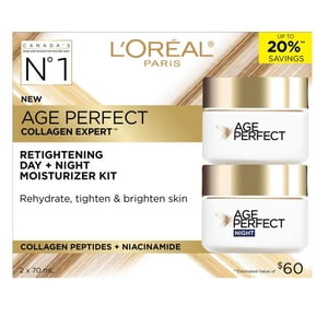 L'Oréal Paris Jour & Ensemble d'hydratant de nuit - L'expert du collagène de l'âge parfait se referme