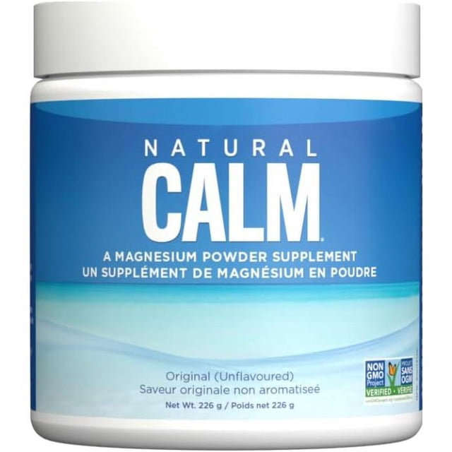 Natural Calm Magnesium Citrate Powder (Unflavoured) 226g - Quick Absorbing - Loved Magnesium Drink