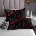 thumbnail image 3 of Erosebridal Geometric Square Coverlet Set King,Futuristic Cubes Bedding Set,Stereoscopic Room Decorative,Ultra Soft,3 Pieces, 3 of 5