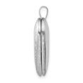 thumbnail image 2 of Sterling Silver Rhodium-plated 20mm Floral Border Heart Locket QLS320 (25mm x 20mm), 2 of 3