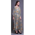 thumbnail image 3 of Bimba Kaftan de Plage Floral, Paréo de Bikini, Robe Maxi pour Femmes, Long Caftan-TG-3X, 3 of 5