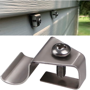 Aursykel Stainless Steel No Drill Vinyl Siding Hooks for Outdoor Cameras and Lights Holds 18 Easy Installation and Repositioning Wall Hanging Solution for Decorations and Plants