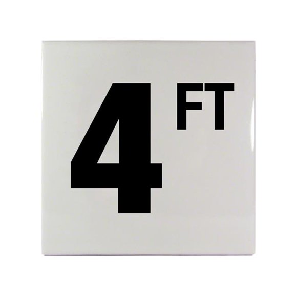 Inlays C610040 6 in. Smooth Ceramic Tile - 4 FT
