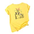 thumbnail image 1 of T-Shirts à Manches Courtes pour Femmes T-Shirts Décontractés pour Femmes à Imprimé Graphique Floral T-Shirt à Manches Courtes pour Enseignante Hauts T-Shirts pour Femmes Décontractés, 1 of 4