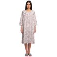 thumbnail image 1 of Moomaya Robe de Nuit d'Allaitement en Coton à Col Rond Imprimée pour Femmes, 1 of 6