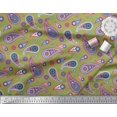 thumbnail image 3 of Soimoi Satin Silk Fabric Artistic Paisley Printed Fabric 1 Yard 42 Inch Wide, 3 of 3