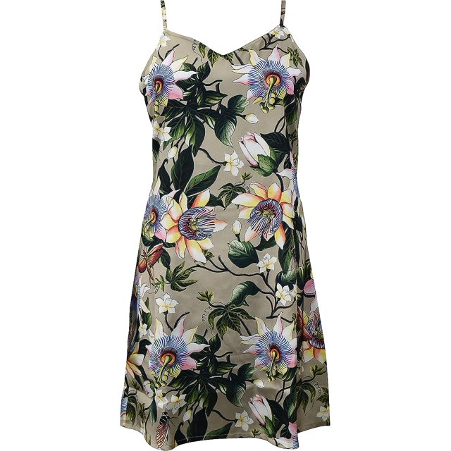 Anuschka Robe Nuisette Imprimée pour Femmes - Collection de Vêtements de Nuit Faite de Polysoie 100 % Recyclée - Passion Florale, 2X