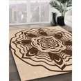 thumbnail image 3 of Ahgly Tapis Rectangulaire Lavable en Machine Intérieur Transitionnel Brun Selle, 5 Pieds x 8 Pieds, 3 of 7