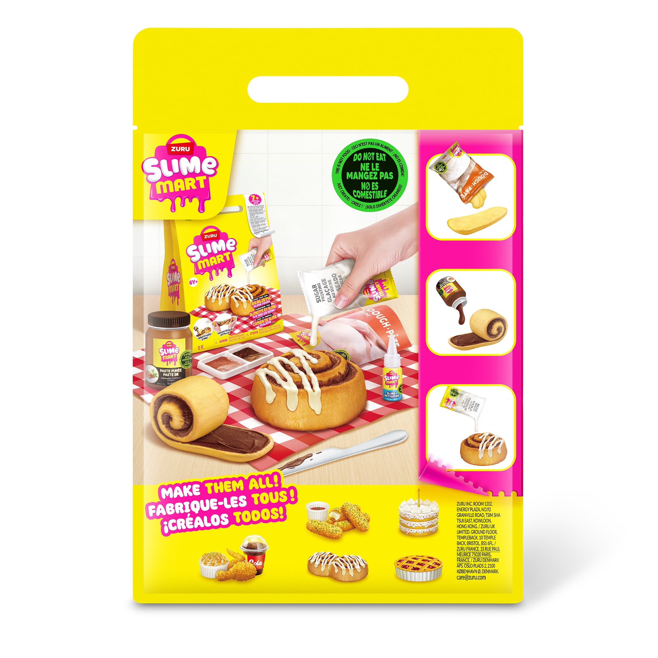 Slime Mart Shopping Bag Cinnamon Rolls by ZURU - Play Food Themed DIY Slime Kit for Kids Ages 6+