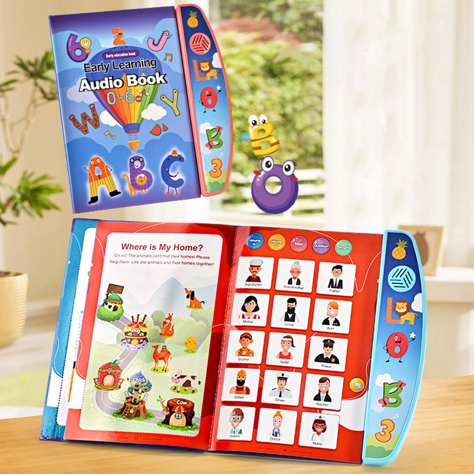 Sentmoon Toys Christmas Toys Interactive & Electronic English Interactive Book For Children's Early Education Talking Book Audio Book EBook Requires 3 AA Batteries
