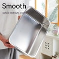 thumbnail image 4 of Stainless Steel Cat Litter Pan, Oversized Semi-Closed Stainless Steel Cat Litter Box, Pet Supplies, 4 of 5