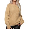 thumbnail image 2 of Dvkptbk Chandails pour Femmes Chandail à Manches Raglan Manches Longues Chaud Chandail Tricoté Hauts Vêtements en Liquidation, 2 of 7