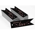 thumbnail image 2 of Inkdotpot Pack Of 100 Made With Love Text Favor Paper Tags Craft Real Rose Gold Foil Hang Tags, 2 of 6