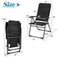 thumbnail image 3 of Gymax 2PCS Patio Folding Chairs Back Adjustable Reclining Padded Garden Furniture, 3 of 10