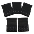 thumbnail image 1 of 5Pack Women' 4 Hook Band Extender Stretchy Bra Strap Extender Black, 1 of 8