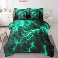 thumbnail image 1 of Erosebridal Ensembles de Literie Éclair Frais Taille Simple, Ensembles de Couette Météo Extrême avec Draps, Ensemble de Lit Géométrique Moderne Réversible, Décoration de Chambre Ultra Douce, 7 Pcs, 1 of 5