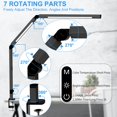 thumbnail image 3 of LED Desk Lamp with Clamp, Architect Desk Lamp with Dual Light and Adjustable Swing Arm, Clip-on Eye-Care 4 CCT Modes & 5 Brightness Levels Table Light Modern Computer Li, 3 of 6