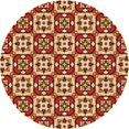 thumbnail image 1 of Ahgly Company Machine Washable Indoor Round Transitional Yellow Orange Area Rugs, 3' Round, 1 of 7