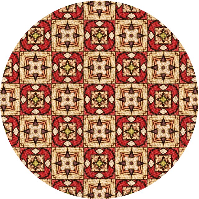 Ahgly Company Machine Washable Indoor Round Transitional Yellow Orange Area Rugs, 3' Round