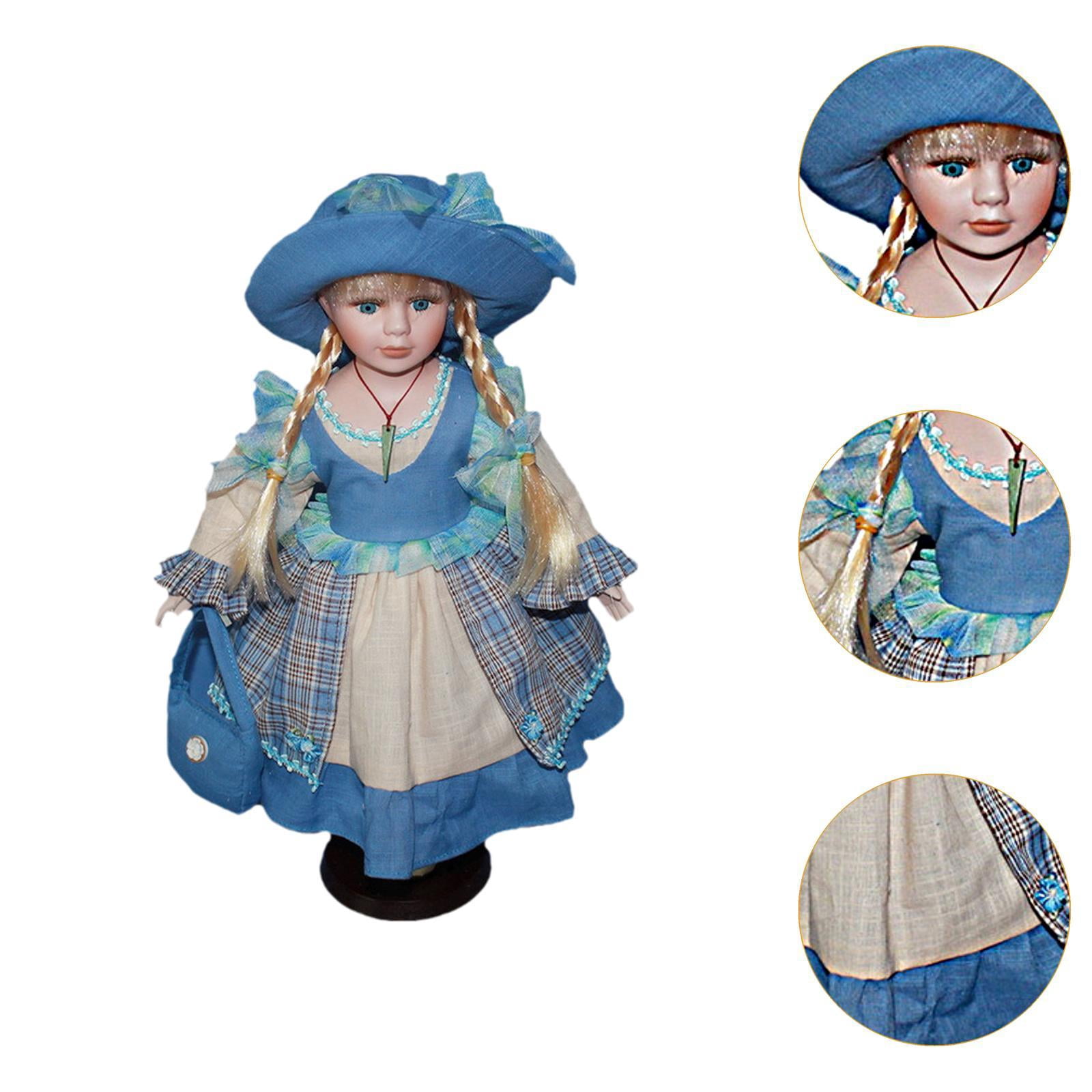 TISHITA 15.75'' Porcelain Doll Dressed Porcelain Doll in Outfit