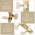 thumbnail image 3 of 2 Pcs Piquet de Tête de Guitare en Bois Accessoire de Guitare Tournante Pièce de Piquet de Tête de Guitare, 3 of 8